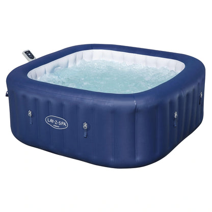 Bestway Lay-Z-Spa Hawaii MaxHold EnergySense UltraFit Smart AirJet 6 Square Blue 1.80m x 1.80m x 71cm