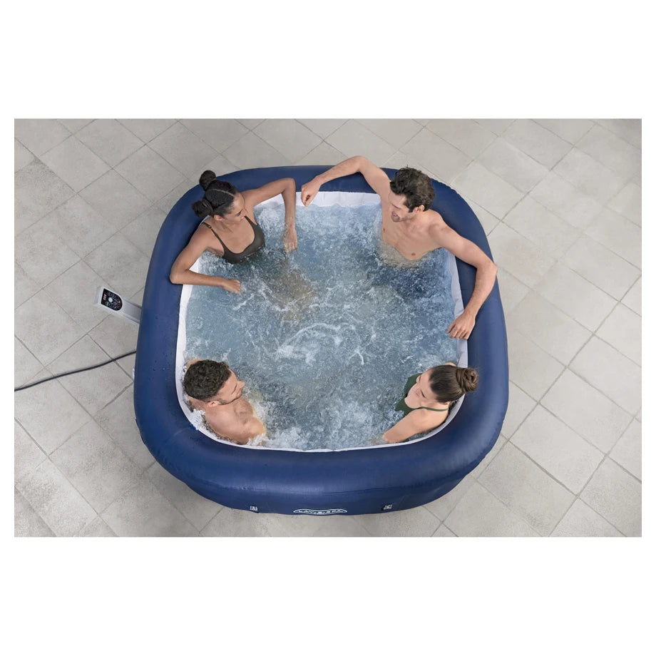 Bestway Lay-Z-Spa Hawaii MaxHold EnergySense UltraFit Smart AirJet 6 Square Blue 1.80m x 1.80m x 71cm