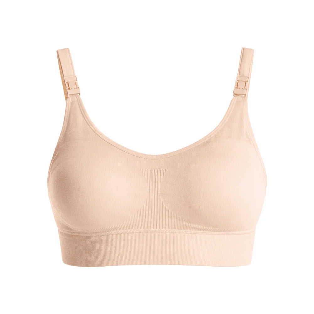 Momcozy All-in-One Super Flexible Pumping & Nursing Bra (Small) - Beige
