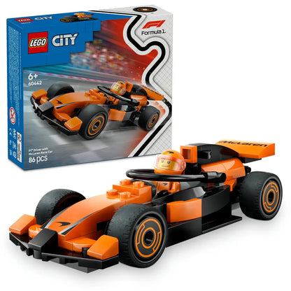 Lego F1Driver with McLaren Race Car