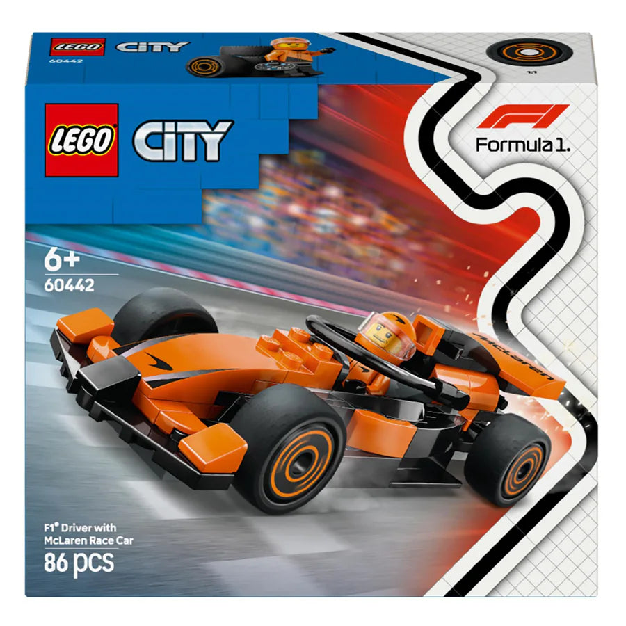Lego F1Driver with McLaren Race Car