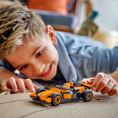 Lego F1Driver with McLaren Race Car