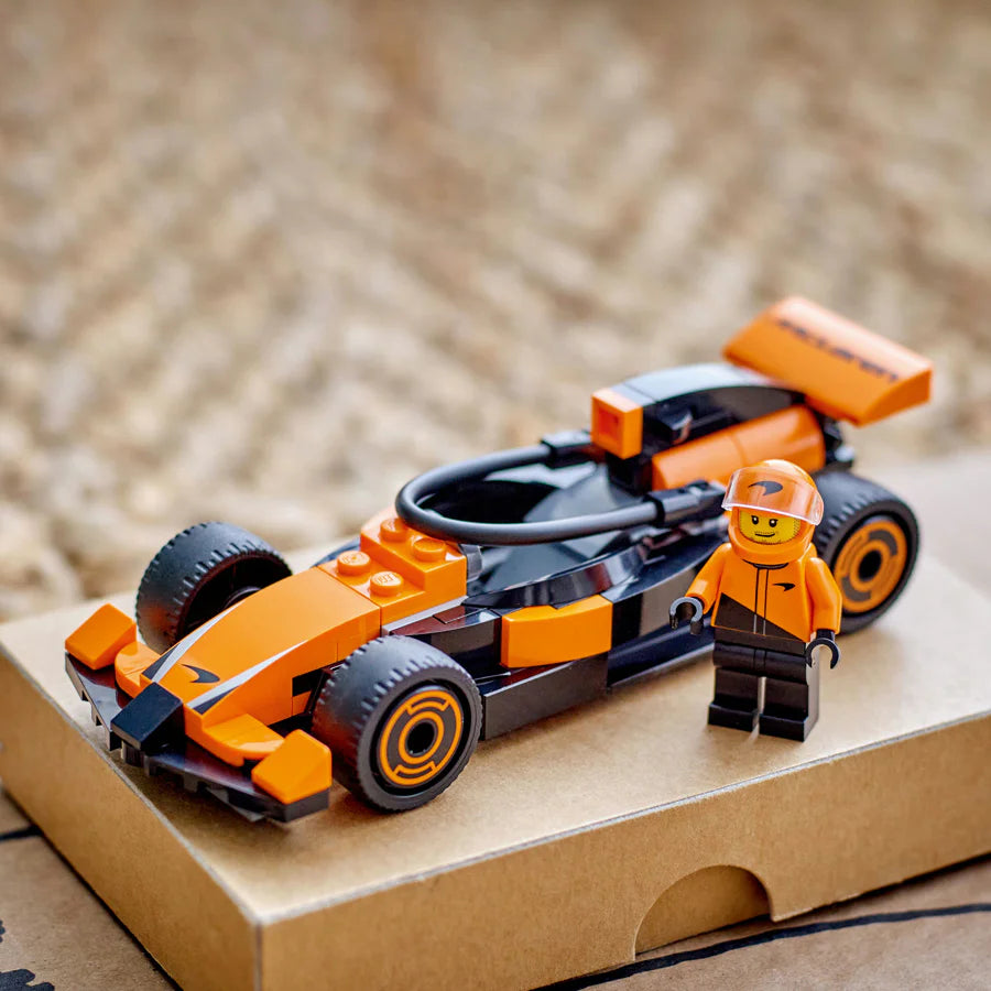 Lego F1Driver with McLaren Race Car