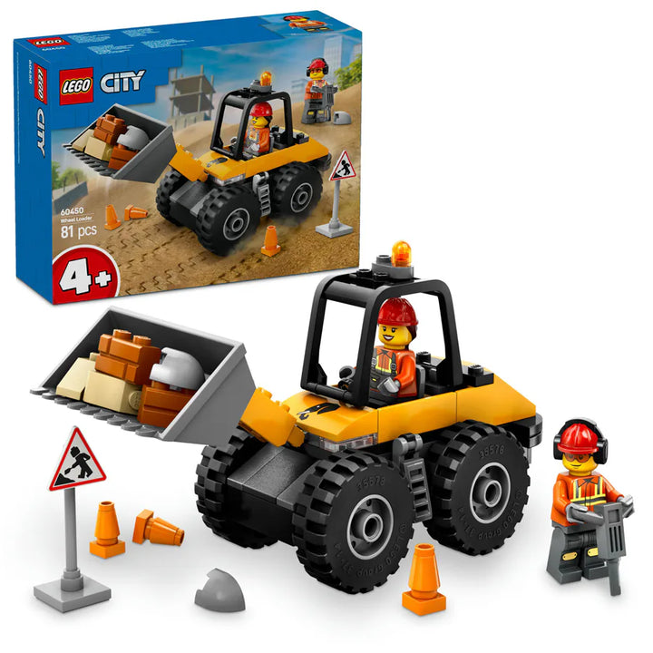 Lego City Yellow Construction Wheel Loader Buildable Vehicle Set