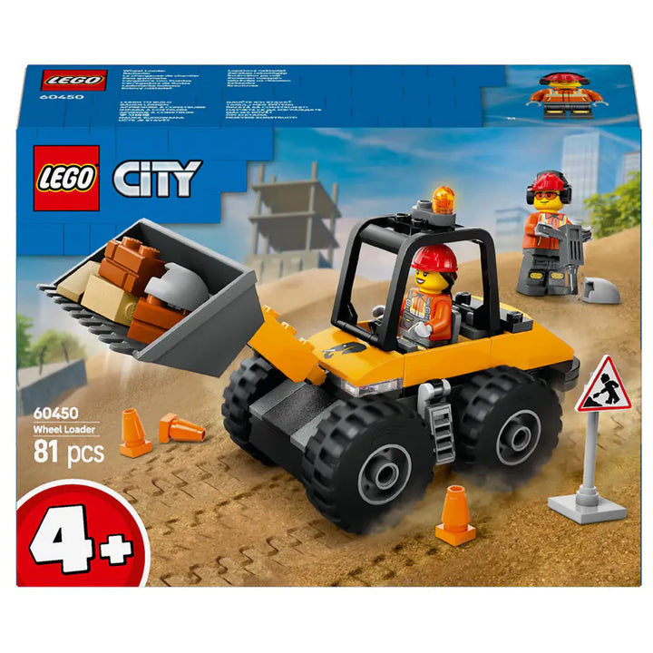 Lego City Yellow Construction Wheel Loader Buildable Vehicle Set