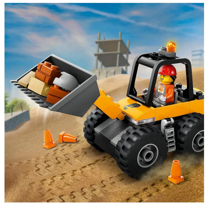 Lego City Yellow Construction Wheel Loader Buildable Vehicle Set