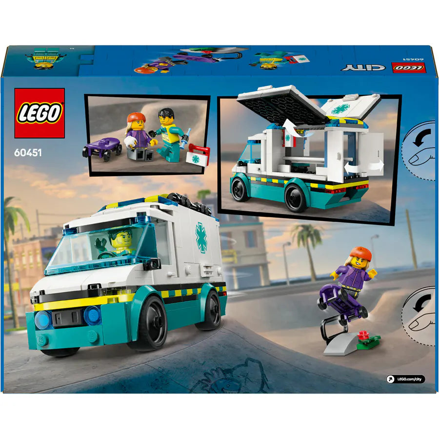 Lego City Emergency Ambulance Toy Truck Building Set