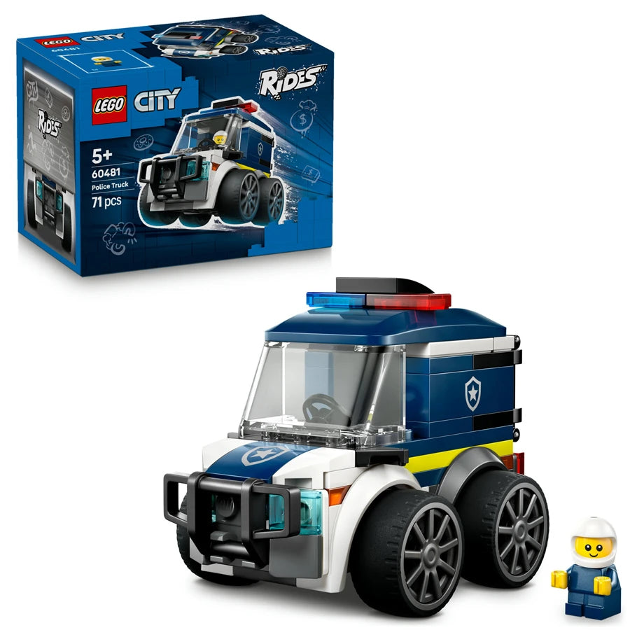 LEGO City Rides Police Truck 60481 Building Toy Set (71 Pieces)