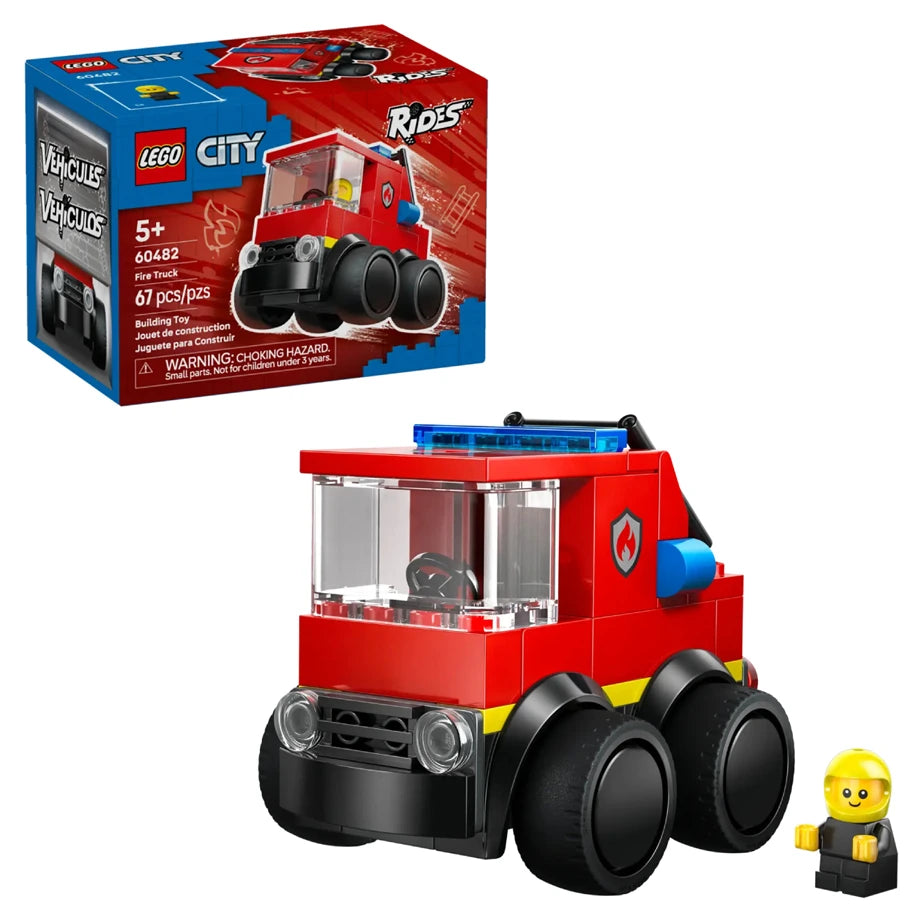 LEGO City Rides Fire Truck 60482 Building Toy Set (67 Pieces)