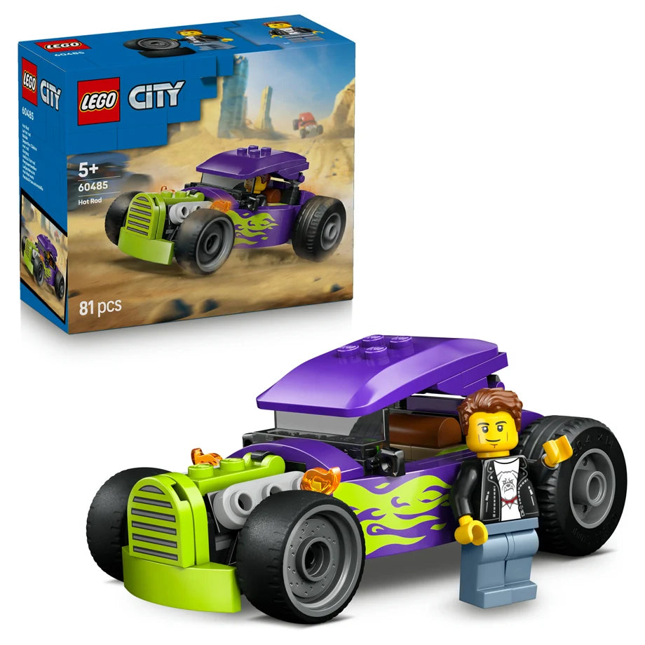 LEGO City Hot Rod 60485 Building Toy Set (81 Pieces)