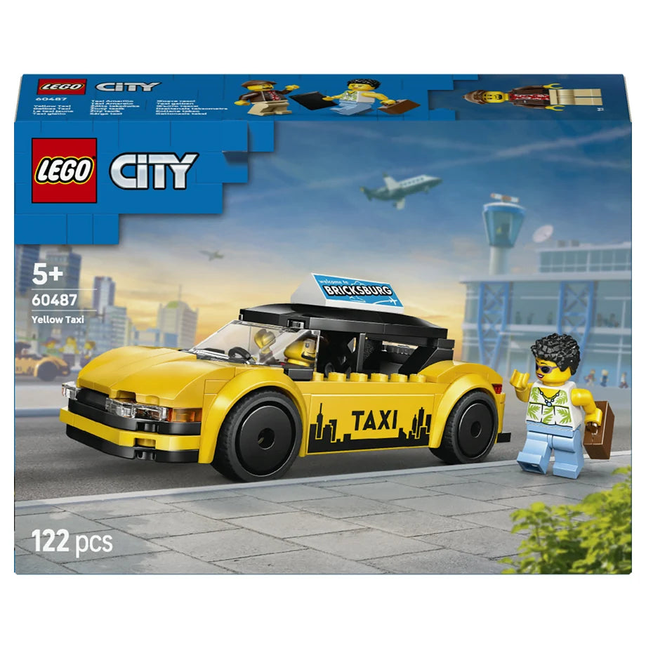 LEGO City Yellow Taxi 60487 Building Toy Set (122 Pieces)