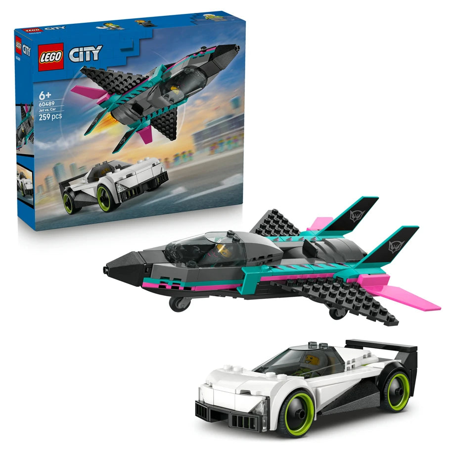 LEGO City Jet vs. Car 60489 Building Toy Set (259 Pieces)