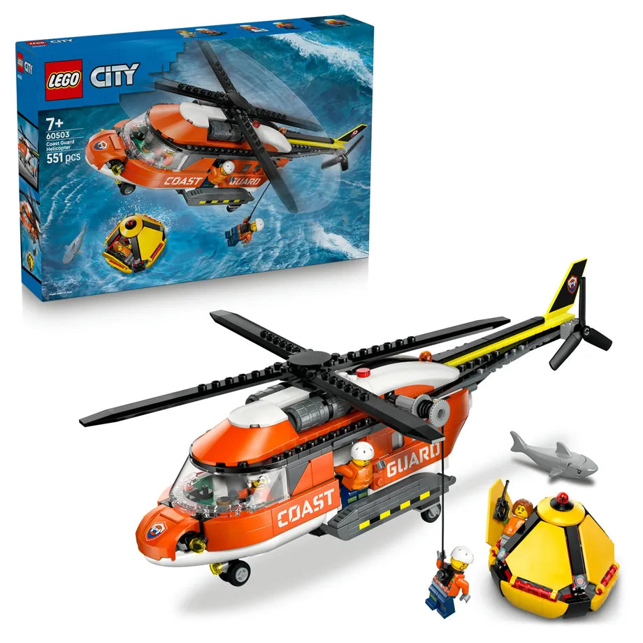 LEGO City Coast Guard Helicopter 60503 Building Toy Set (551 Pieces)