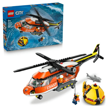 LEGO City Coast Guard Helicopter 60503 Building Toy Set (551 Pieces)