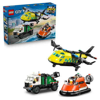 LEGO City Airplane, Service Truck & Hovercraft Remix 60505 Building Toy Set (990 Pieces)