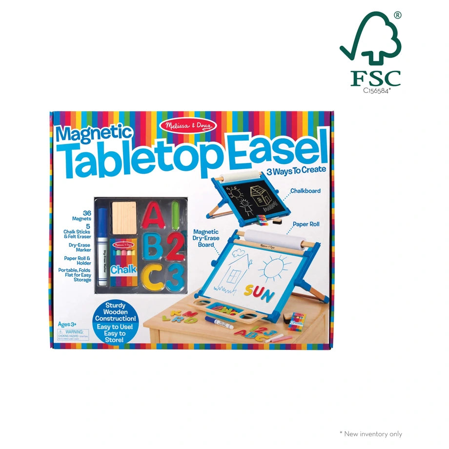 Melissa and Doug Double-Sided Magnetic Tabletop Easel