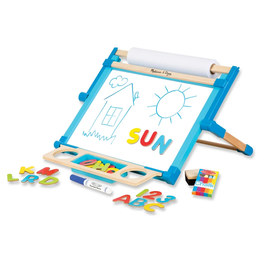 Melissa and Doug Double-Sided Magnetic Tabletop Easel