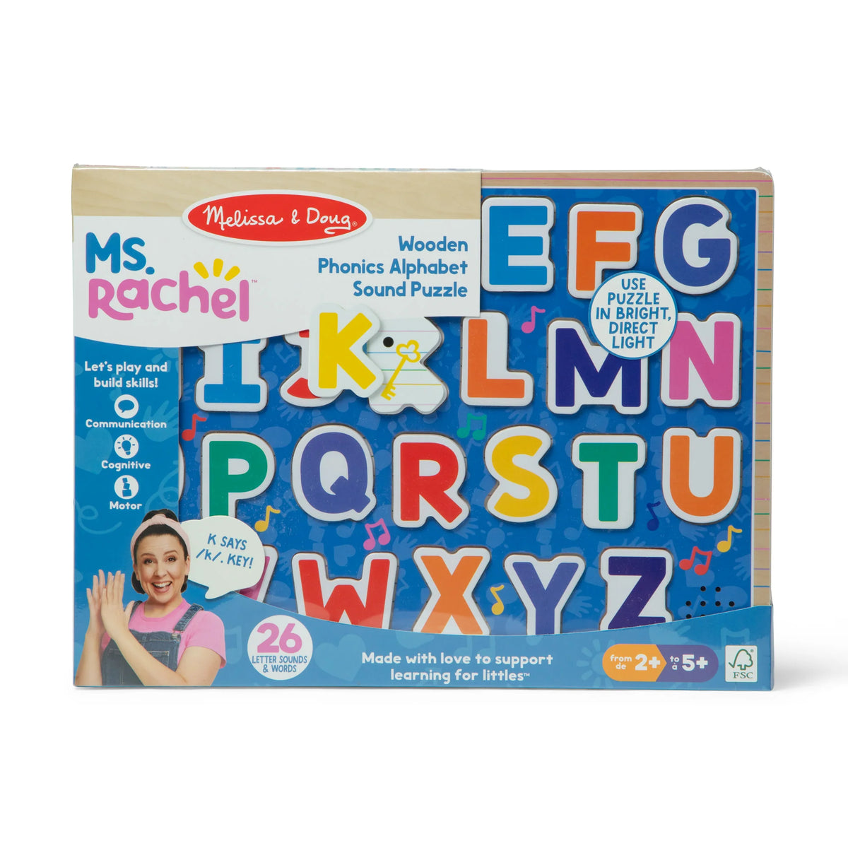 Melissa and Doug Ms. Rachel Alphabet & Phonics Sound Puzzle