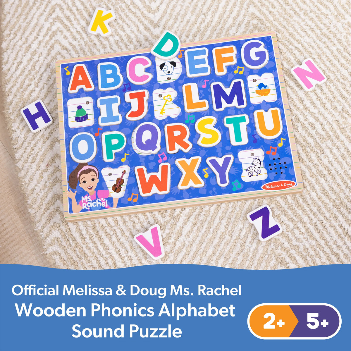Melissa and Doug Ms. Rachel Alphabet & Phonics Sound Puzzle