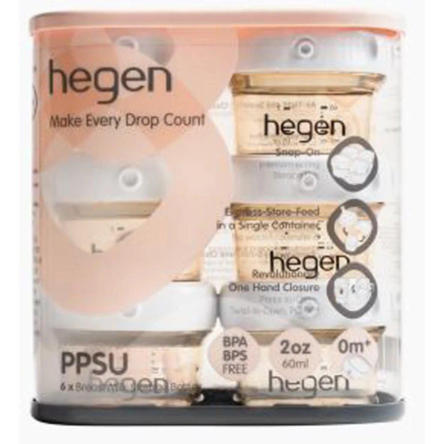 Hegen PCTO 60ml/2oz Breast Milk Storage PPSU (Pack of 6)