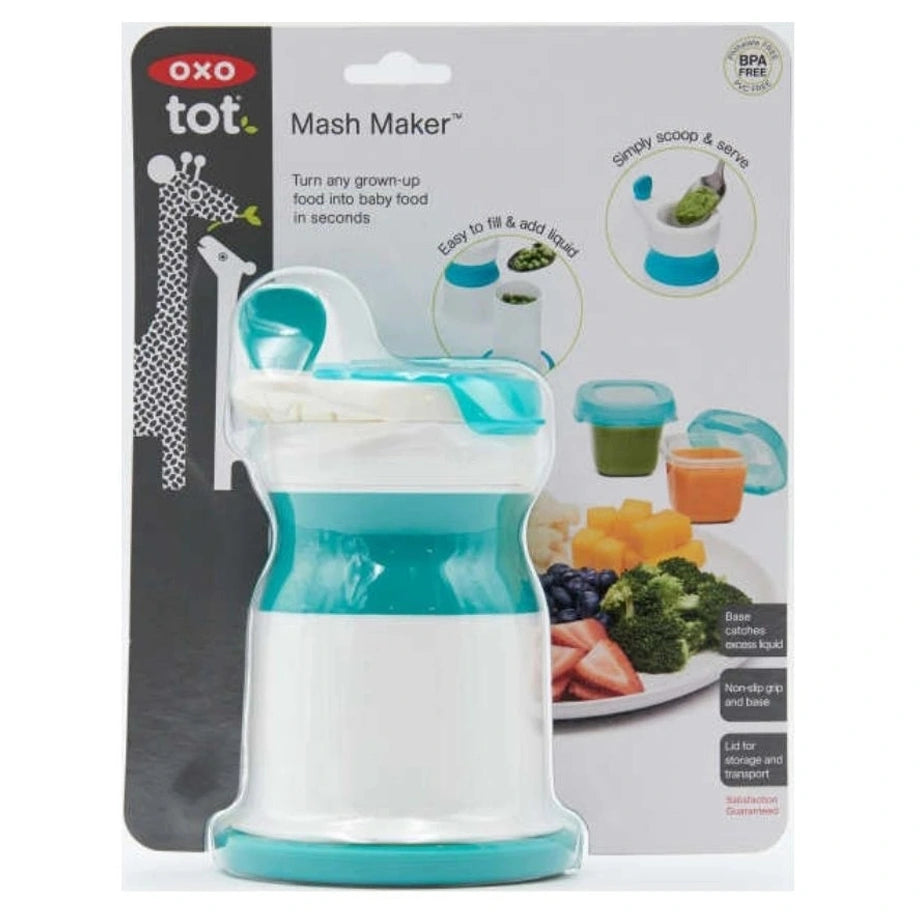 OXO TOT Mash Maker Baby Food Mill (Teal)