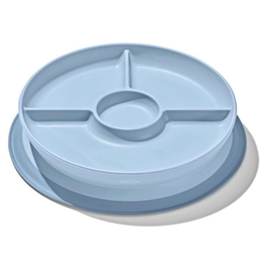 OXO TOT Stick & Stay Suction Divided Plate (Dusk)