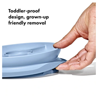 OXO TOT Stick & Stay Suction Divided Plate (Dusk)