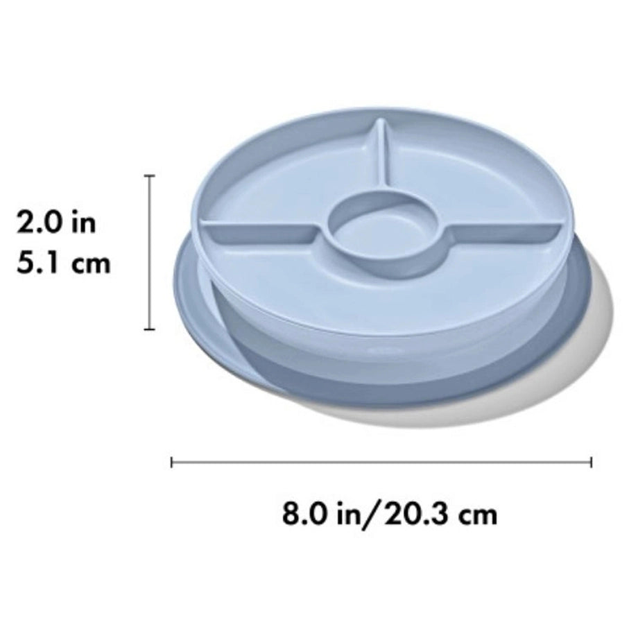 OXO TOT Stick & Stay Suction Divided Plate (Dusk)