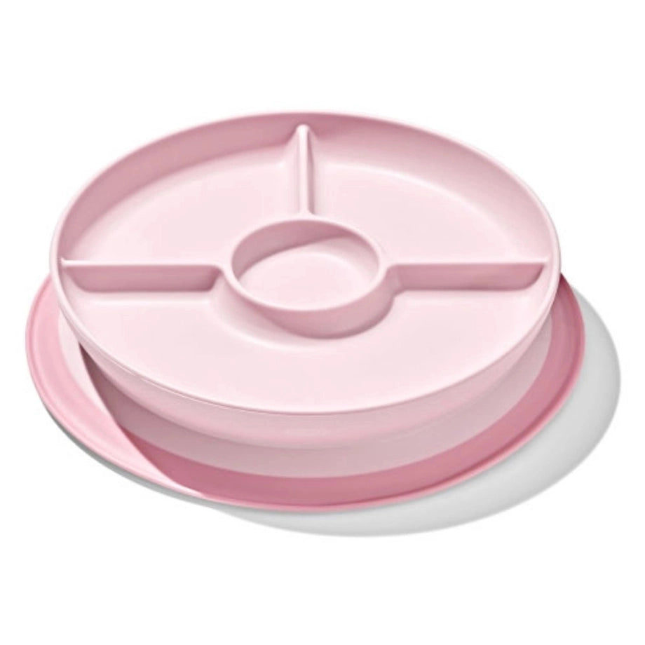 OXO TOT Stick & Stay Suction Divided Plate (Blossom)