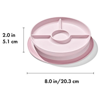 OXO TOT Stick & Stay Suction Divided Plate (Blossom)