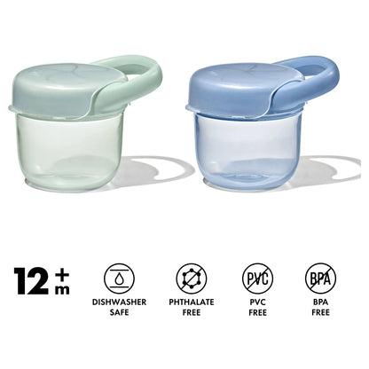 OXO Tot Snack Cup With Lid 2 Pack (Opal & Dusk)