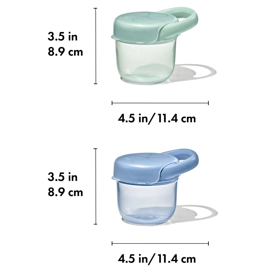 OXO Tot Snack Cup With Lid 2 Pack (Opal & Dusk)