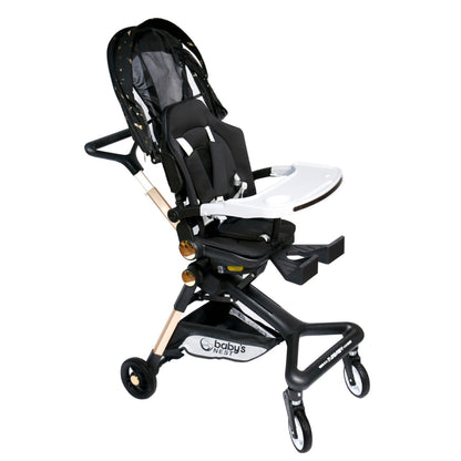Baby's Nest 2 in 1 Stroller (Black with Gold)
