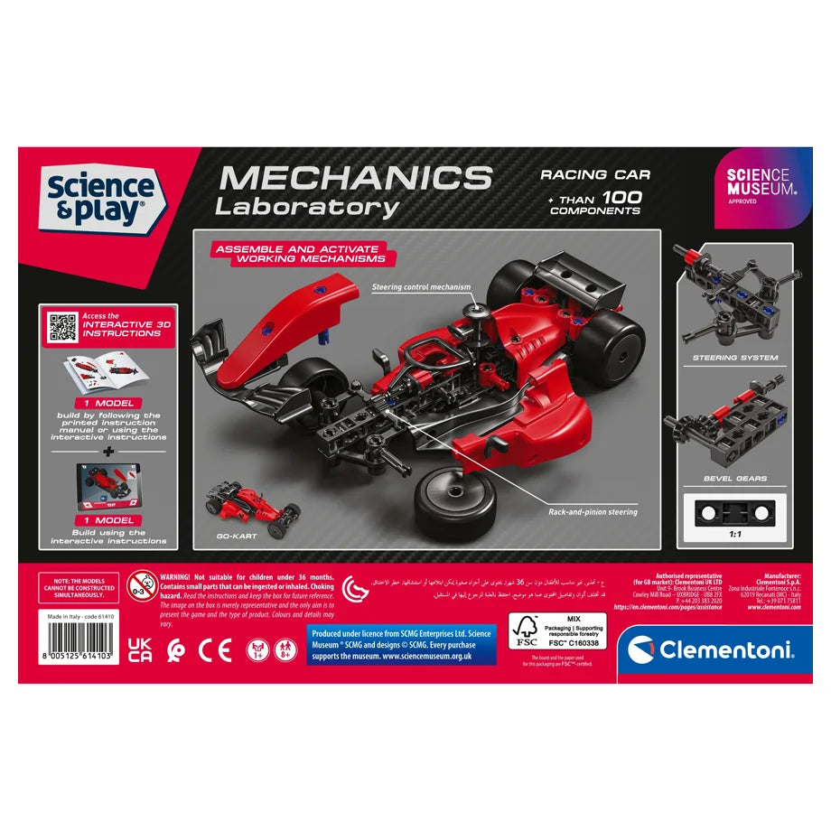 Clementoni Mechanics Formula 1 Racing Car 2-In-1 Construction Model