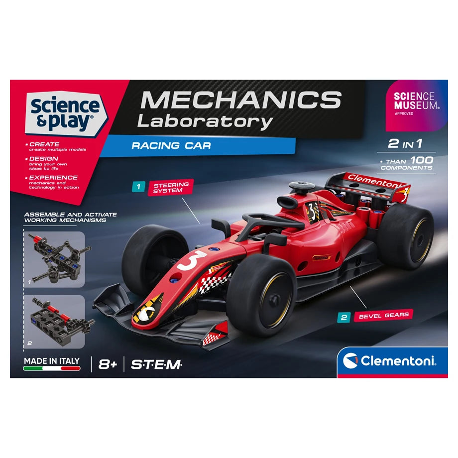 Clementoni Mechanics Formula 1 Racing Car 2-In-1 Construction Model