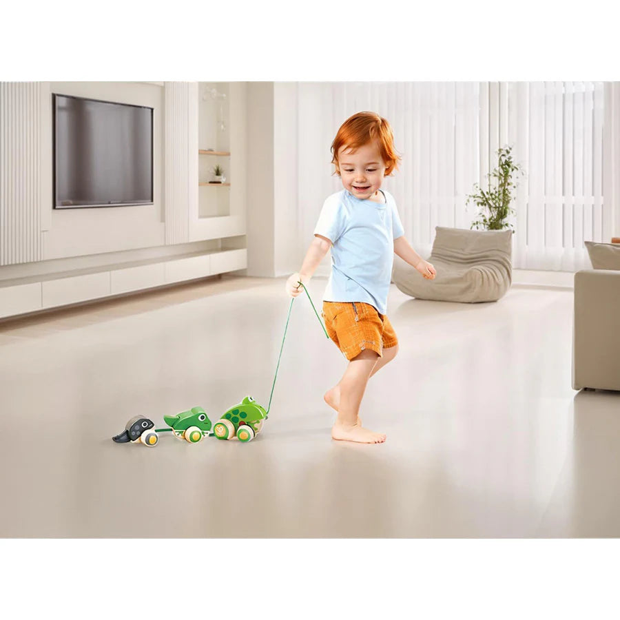 Hape Pull-Along Frog Family