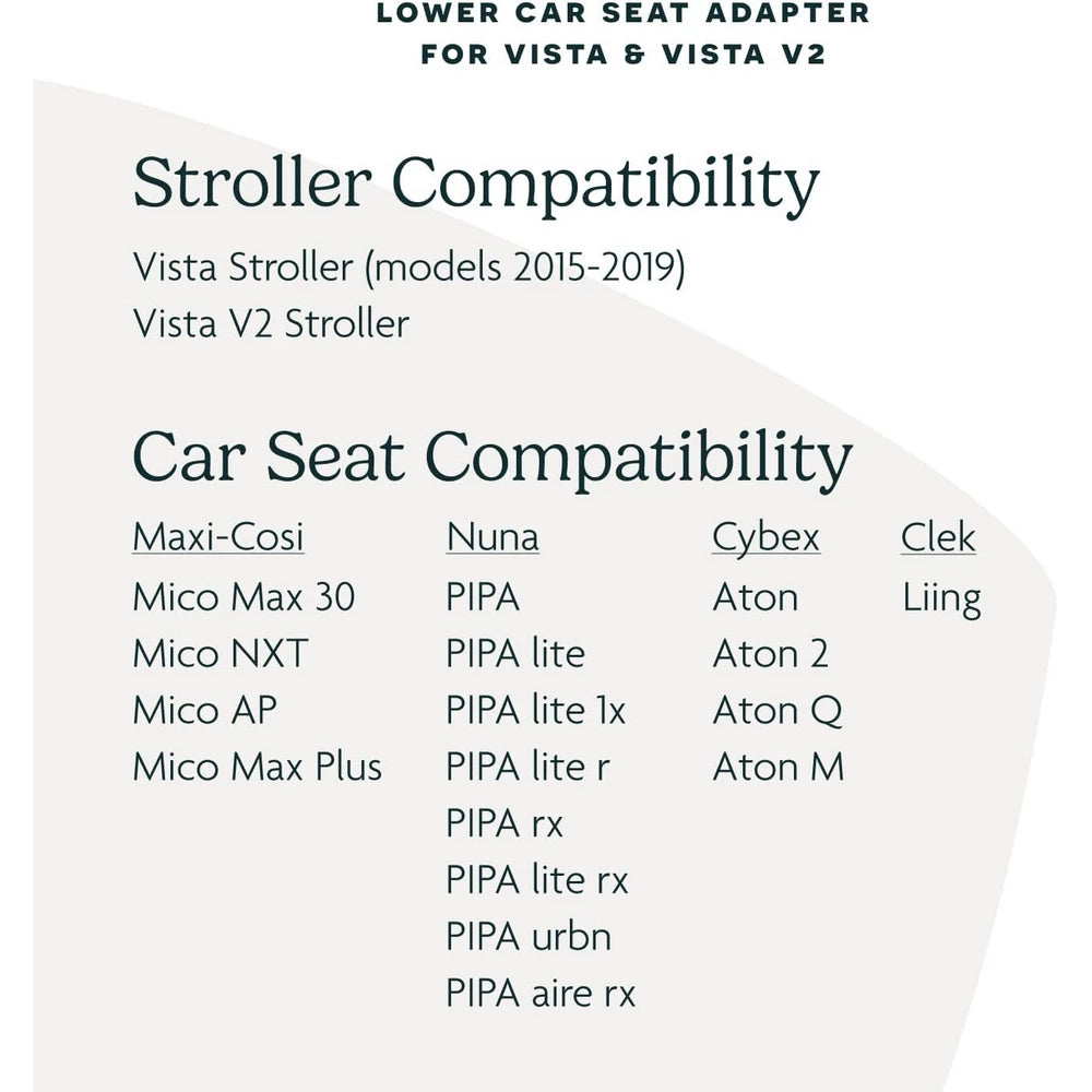 محولات Uppababy السفلية لـ Vista V2/Maxi Cosi/Nuna/Cybex محولات Uppababy السفلية لـ Vista V2/Maxi Cosi/Nuna/Cybex