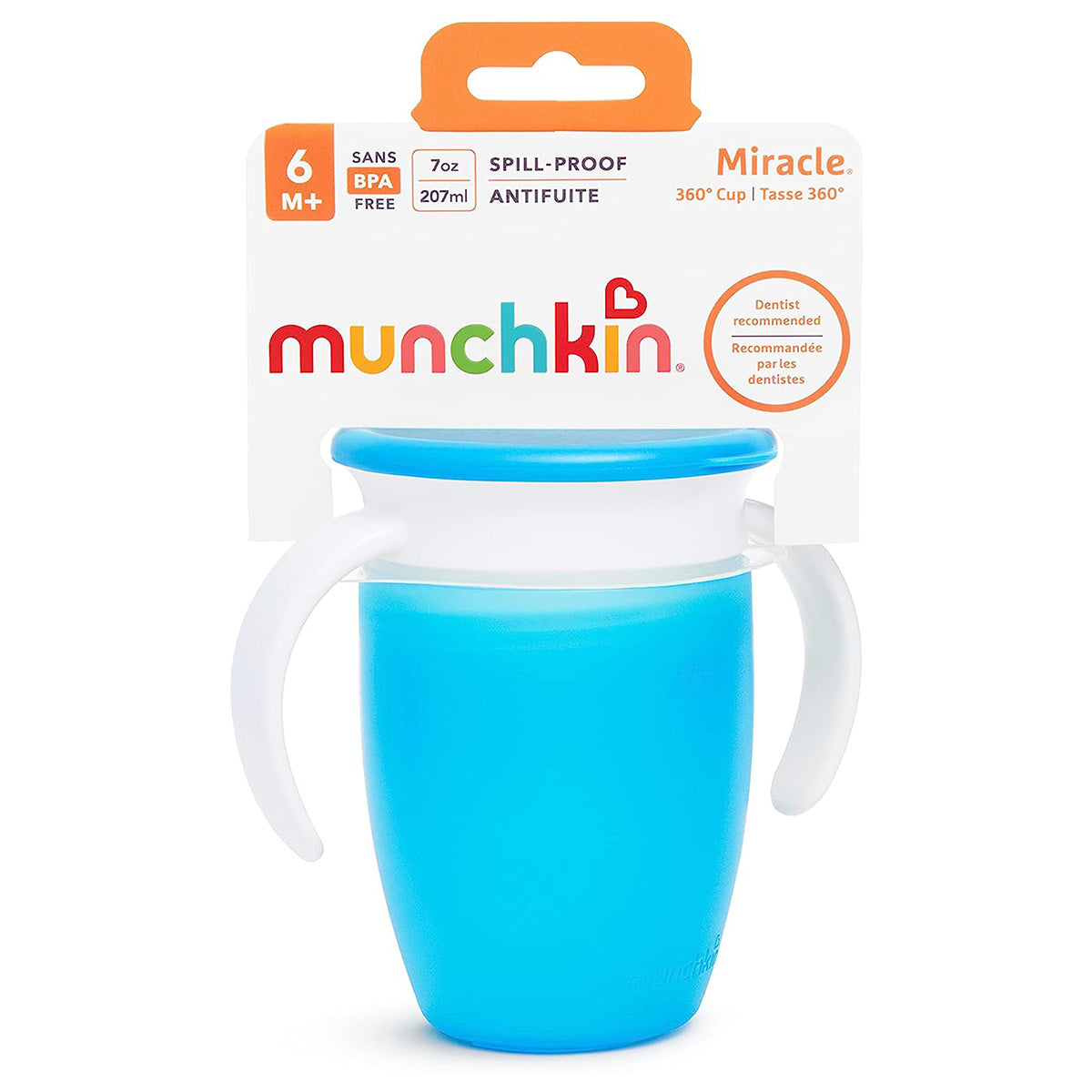 Munchkin - Miracle 360 Trainer Cup with Lid 7oz (Blue)