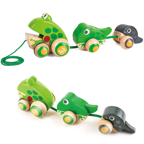 Hape Pull-Along Frog Family