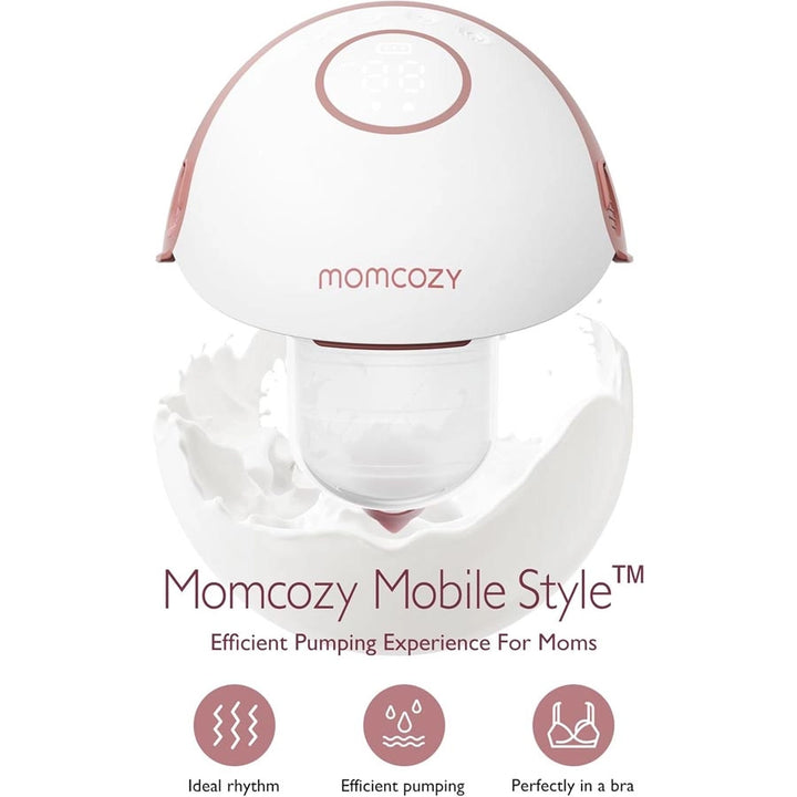 Momcozy Mobile Style M6 Single Breast Pump (Maroon)