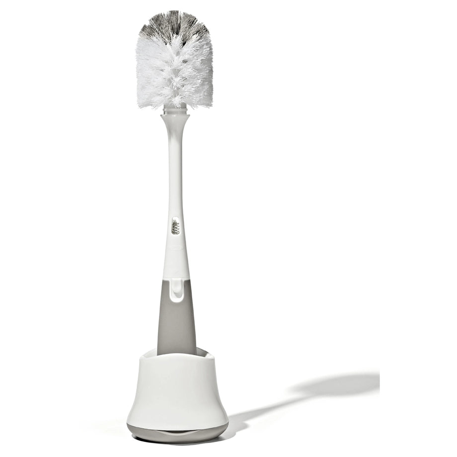 OXO Tot Bottle Brush With Detail Cleaner & Stand (Gray)
