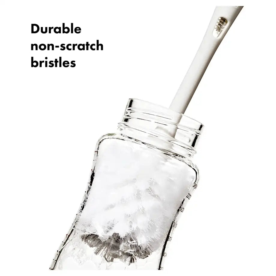 OXO Tot Bottle Brush With Detail Cleaner & Stand (Gray)