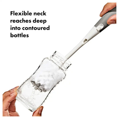 OXO Tot Bottle Brush With Detail Cleaner & Stand (Gray)