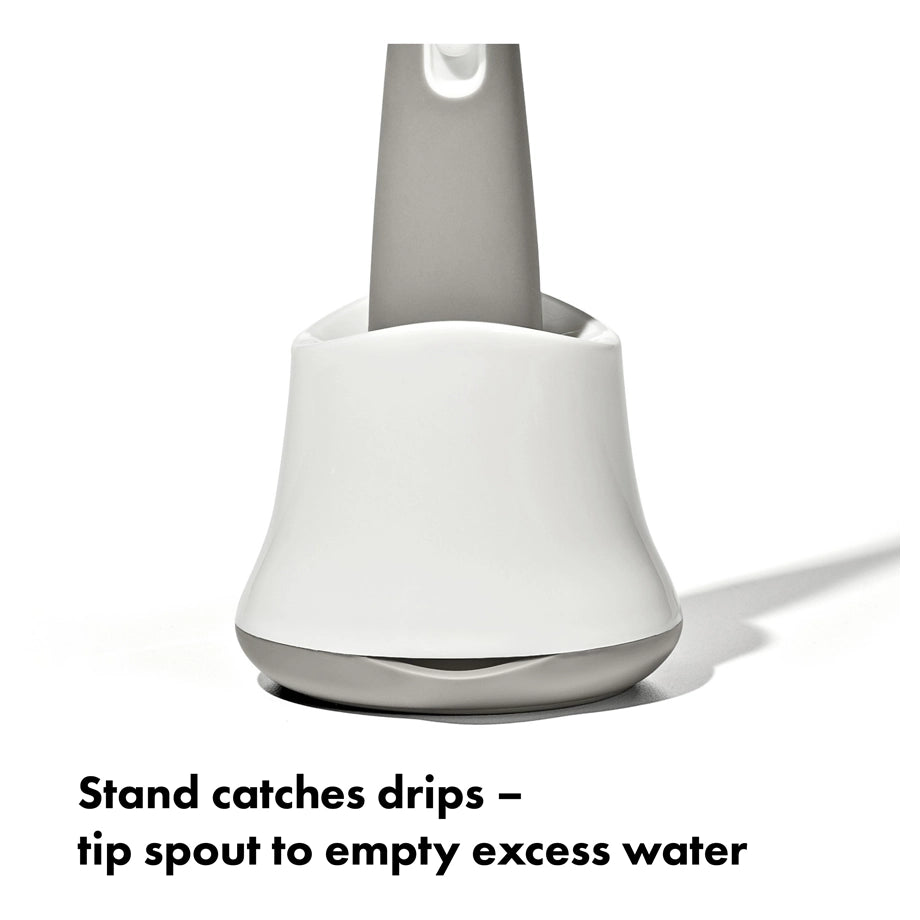 OXO Tot Bottle Brush With Detail Cleaner & Stand (Gray)