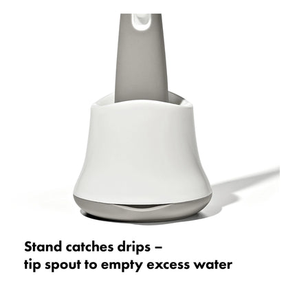 OXO Tot Bottle Brush With Detail Cleaner & Stand (Gray)