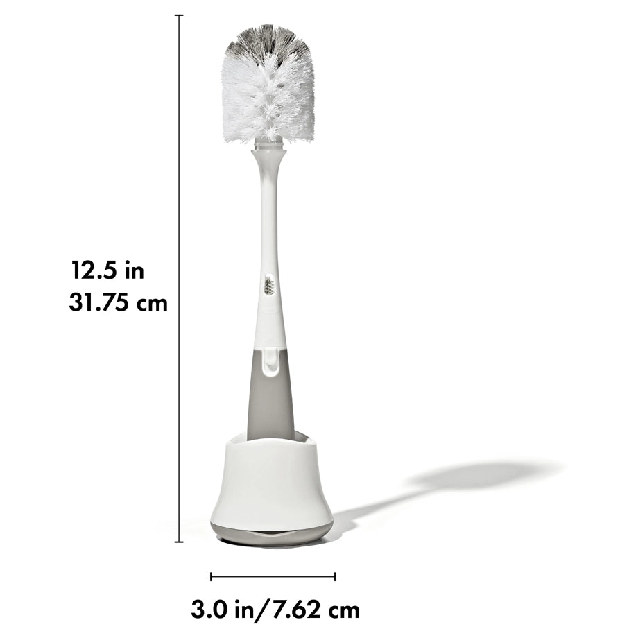 OXO Tot Bottle Brush With Detail Cleaner & Stand (Gray)