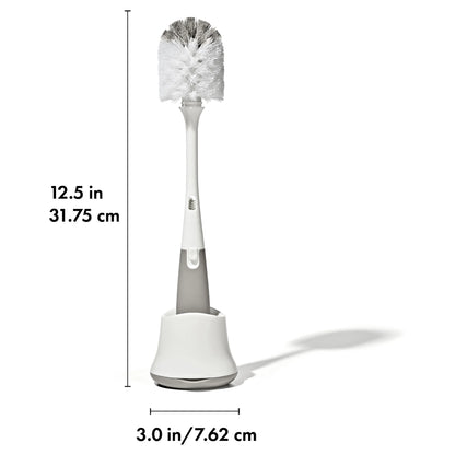 OXO Tot Bottle Brush With Detail Cleaner & Stand (Gray)