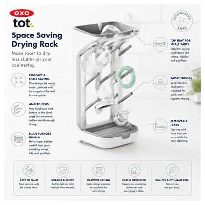 OXO Tot Space Saving Drying Rack (Gray)