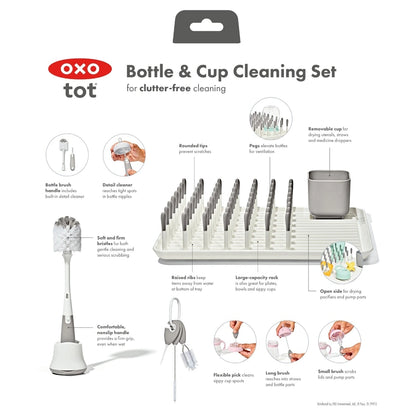 OXO TOT Bottle & Cup Cleaning Set (Gray)