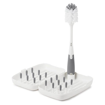 OXO TOT On the Go Drying Rack with Bottle Brush (Gray)
